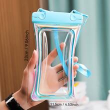 1 Piece Transparent Mobile Phone Waterproof Bag Touch Screen Waterproof Mobile Phone Case For Swimming - White - View 4
