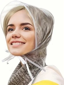 1/3/5 piezas Poncho de lluvia transparente y a prueba de agua con visera, protege el peinado, sombrero de lluvia de plástico, sombrero a prueba de viento y lluvia unisex, sombrero de lluvia portátil y conveniente