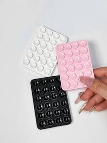 1pc - 24pcs Silicone Suction Cup Phone Holder Pad, Multi-Functional Suction Cup Wall Mount Bracket, Square Non-Slip Phone Case Stand, Suitable For Most Phones, Great For Home And Outdoor Shooting, Silicone Phone Suction Cup Holder, 24pcs Double-Sided Silicone Suction Cups, Easy Suction Cup Sticker, Non-Slip Phone Case, Portable Movable Stand