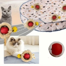Rechargeable Interactive Cat Ball Toy - USB Auto Charging, Motion Sensor - Multicolor - Ver 4