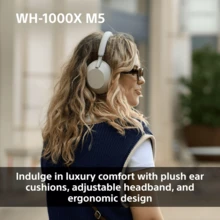 Fones de ouvido supra-auriculares sem fio Sony WH-1000XM5 com cancelamento de ruído premium, Bluetooth, qualidade de chamada nítida, áudio de alta resolução, bateria com duração de até 30 horas, inclui capa rígida, iOS e Android - Preto - Preto - Ver 8