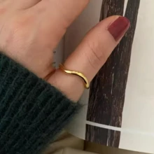 1pc Minimalist Silver-Plated Copper Wavy Adjustable Ring, Suitable For Women's Daily Wear And Gift