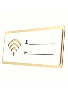 1 Piece Of Wifi Logo, Wireless Network Acrylic Tag, Wall Cover, Password Logo Sticker Best Gifts Birthday Graduation - Gold - View 8