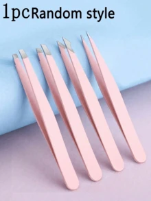 4件套专业不锈钢眉镊套装，精密镊子，适用于面部毛发/内生毛发/刺去除，美容修容工具 - 彩色 - 查看 2