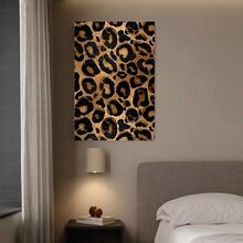 Framed 2D Flat 2D 1pc Wrapped Canvas Painting Cheetah Leopard Print Country Farmhouse Theme Large Wall Art, Golden And Pink, Perfect Gift For Festivals And His/Her, New House Abstract Canvas Painting, Home Office, Cheap Canvas Art Decoration - Framed(Framed) - View 4