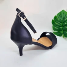 Sandalia de tacon Alto 6 cm Para ocaciones formales - Negro - Ver 7