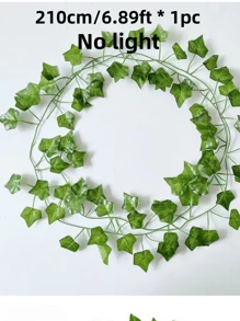 5PCS 20LED/2M,50LED/5M,100LED/10M String Light Fake Vines For Room Decor, Artificial Ivy Garland Hanging Plants Faux Greenery Leaves Bedroom Aesthetic Decor For Home Garden Wall Wedding