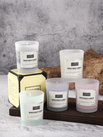 1 White Frosted Glass Scented Candle Cup, Warm White Unscented Frosted Glass, Hand-Cast Candles, Home Decoration, Atmosphere Decoration Item, Aromatherapy Spa, Wedding Table Decoration, Ideal Gift For Birthday And Festival Parties, Also A Gift For Mom,Best Gift For Halloween And Christmas.