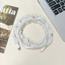 3/1pc Sparkling Diamond Mesh Cable Protector, Universal Cord Sleeve, Anti-Breakage Cable Cover, Compatible With IPhone 12-17/ 20W Fast Charger Adapter Charger Protector Charger Case Phone Accessories