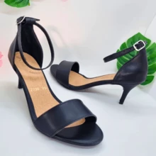 Sandalia de tacon Alto 6 cm Para ocaciones formales - Negro - Ver 4
