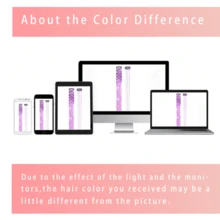 6个闪亮发夹，23.6英寸亮片接发夹套装，耐热闪光仙女发饰，适合女性（浅紫色） - 淡紫色 - 查看 8