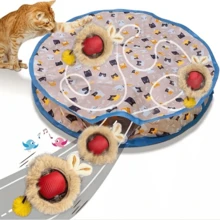 Rechargeable Interactive Cat Ball Toy - USB Auto Charging, Motion Sensor - Multicolor - Ver 1