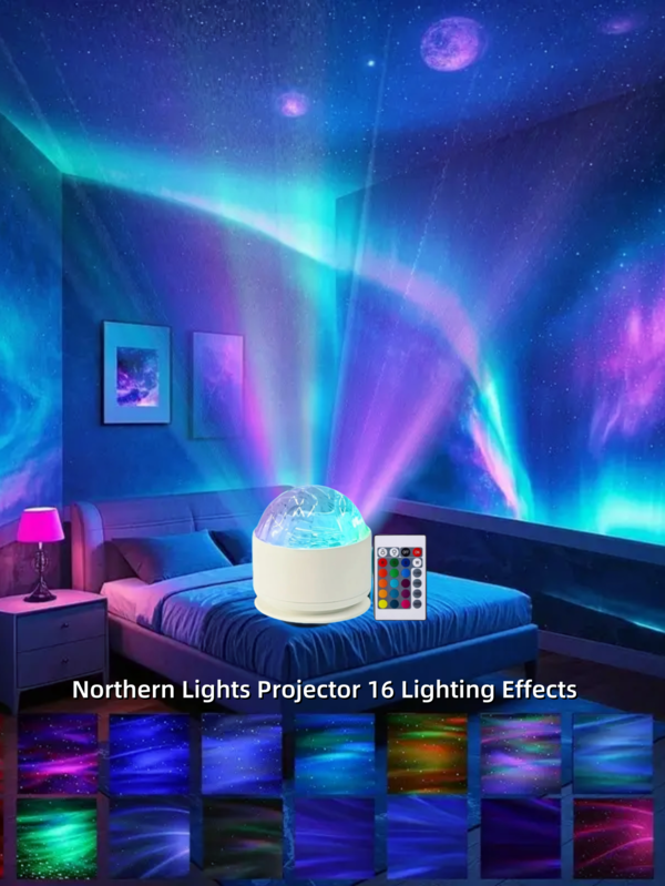 Aurora LED Projektor Licht - USB betrieben, Mehrfarbige Stimmungsbeleuchtung, geeignet für romantische Disco und Feiertags-Dekoration - perfektes Geschenk für Weihnachten, Valentinstag, toll für Ehefrau und Kinder Heim-Dekoration Weihnachtsdekorationen Raumdekoration Winter