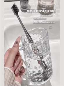 1 Stück, Gletscher Muster Zahnputzbecher, luxuriös minimalistischer Spülbecher, stilvolles Design & Premium Qualität, tragbar für Zuhause/Reisen, rutschfest & leicht zu reinigen, passend für Badezimmer Waschtisch, täglicher Gebrauch, ideal für Familien, Paar, Stilliebhaber, Minimalisten; tolles Geschenk für Einweihung, Hochzeit, Weihnachten, Geburtstage, neue Hausbesitzer, Reiseaccessoires, Dorm Essentials, Badezimmer Dekoration, Badezimmer Accessoires, Zahnbürstenabdeckung, Zahnbürstenhalter, Badezimmer Essentials