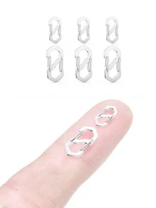 QYDCX 4pcs Stainless Steel Double Head Lobster Clasp Extender Necklace Bracelet Connector Spring Wrench Clasp DIY Jewelry Making - Classic - View 14