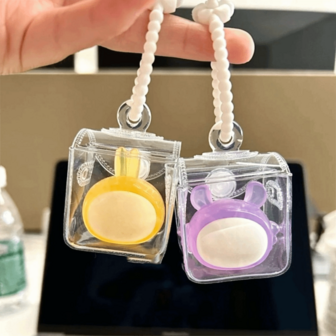 Mini PVC Transparent Storage Bag Doll Display Bag 3D Collectible Blind Box Organizer Bag With Buckle Coin Purse