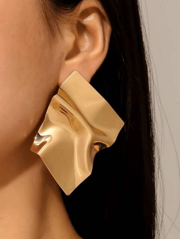 1 Pair Exaggerated Personalized Big Hoop Earrings, Suitable For Banquet And Wedding Wear Valentine's Day Accessories