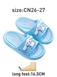 Pantuflas de verano  (Azul-), cómodas y bonitas, con suela antideslizante, ligeras y suaves, para interior y exterior, con dibujos animados, en varios tamaños, con adorables personajes de dibujos animados, para combinar entre padres e hijos. - Rollo de canela azul - Ver 11