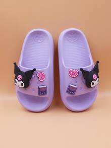 SANRIO 三丽鸥  &  &  女童拖鞋，卡通鞋，防滑，可爱卡通室内浴室淋浴鞋，沙滩凉鞋，儿童 | 三丽鸥鞋 - 淡紫色 - 查看 3