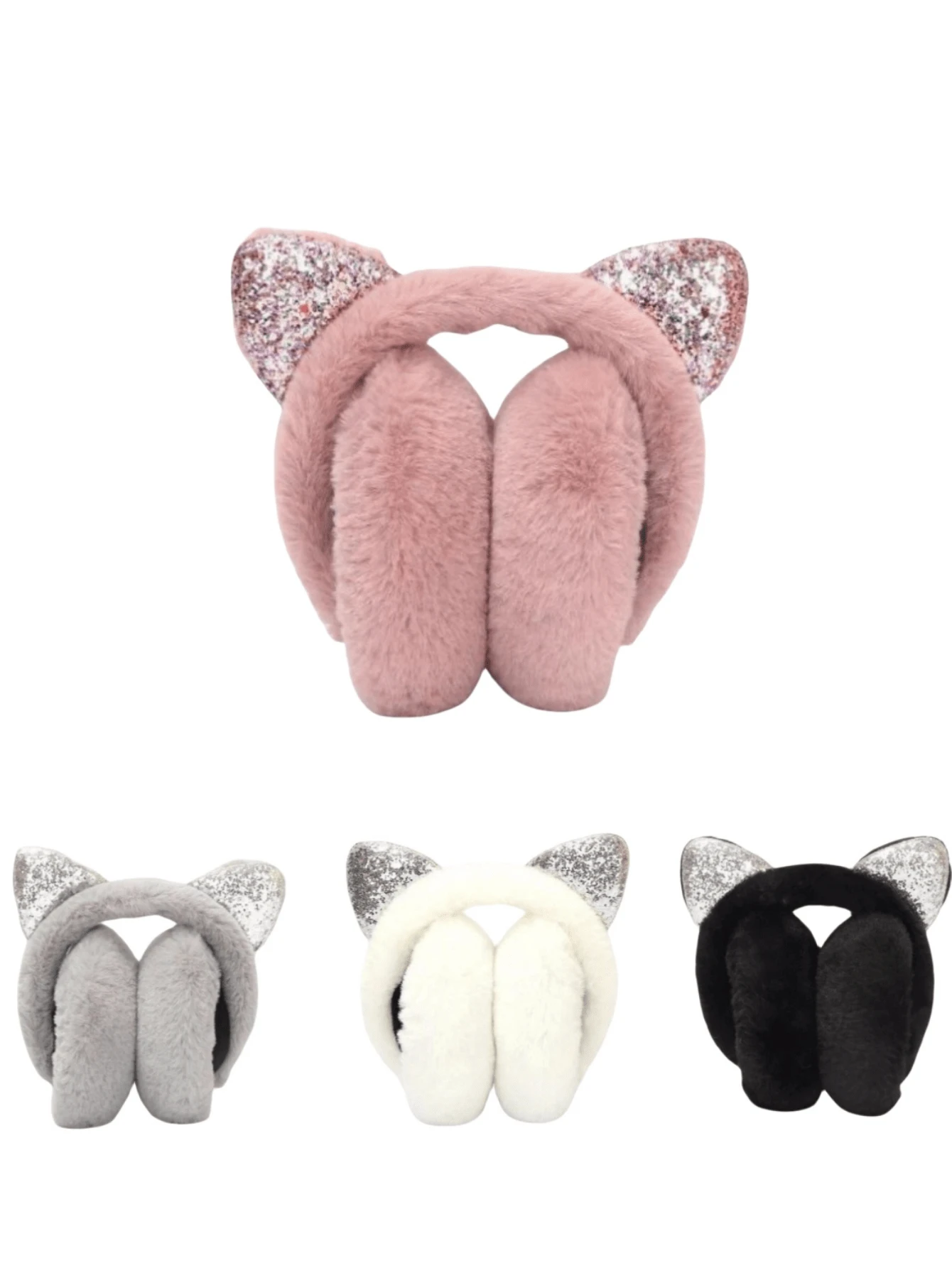 1 Pc Women's Winter Thick And Warm Folding Ear Cushions, Cartoon Cute Cat Ear Cold Proof Ear Cushions, Portable Windproof Ear Protectors For Going Out Fall