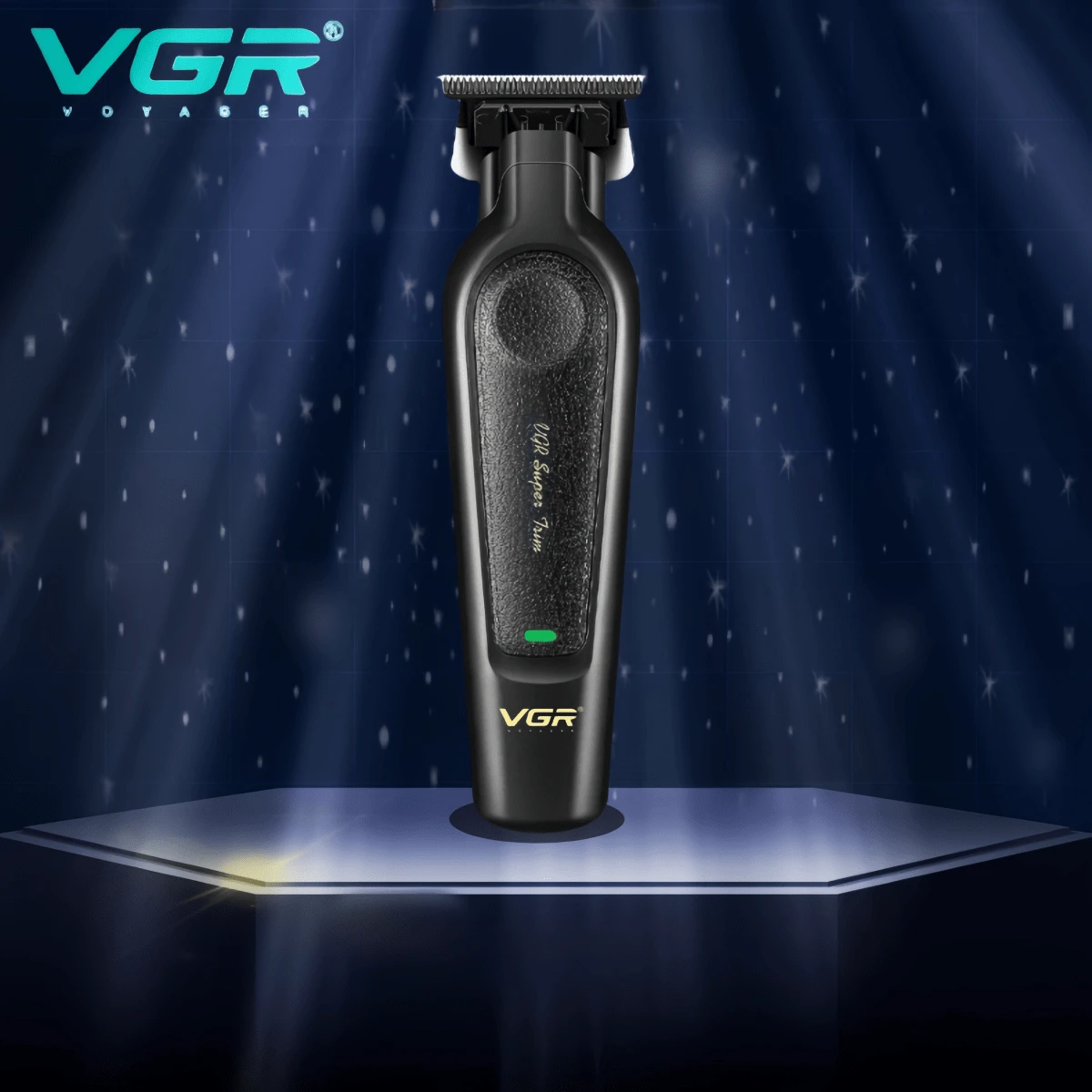 VGR 无绳可调速理发器，数字显示，电动便携式理发器，USB 充电，男士理发器 V-995 - 黑色 - 查看 1