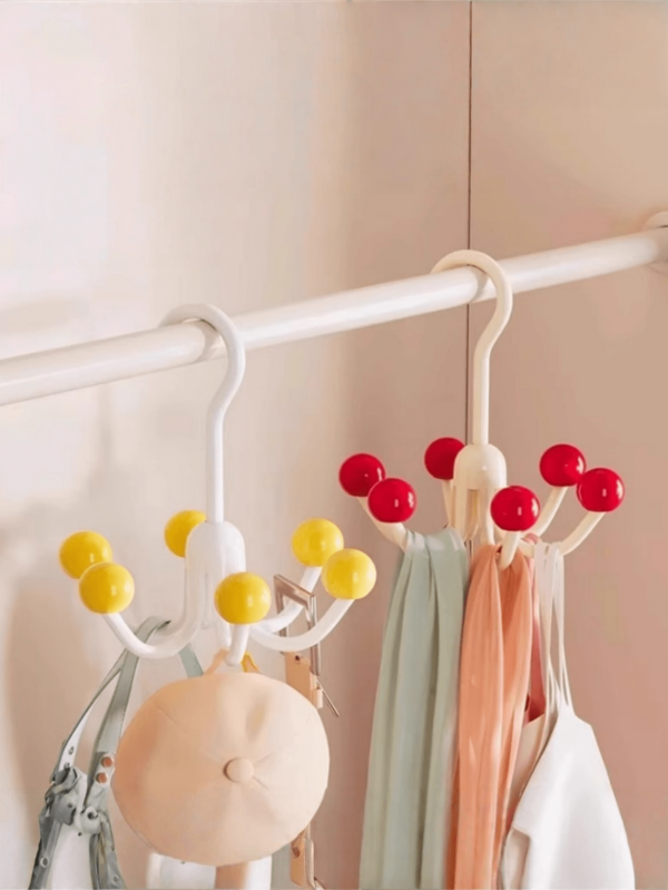 3个装多巴胺螺旋六爪挂钩，适用于家庭、宿舍、衣柜、洗衣架等多种场所的悬挂收纳——无需钻孔，强力抓握，节省空间，快速安装，可用于悬挂外套、帽子、包包、毛巾、珠宝、围巾和换季衣物，易于使用的壁挂式安装，耐用材质，摩擦锁扣，灵活展示，日常便捷。