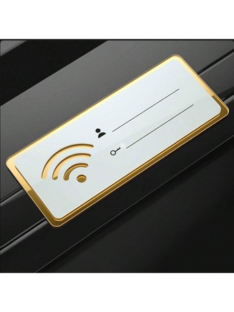 1 Wifi-logotyp, akryletikett för trådlöst nätverk, väggfodral, klistermärke med lösenordslogotyp Bästa gåvor