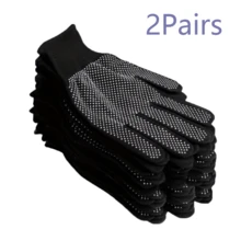 2/4 Pairs Unisex Gloves, Fitness/Cycling/Sports Grip Gloves With Dots, Black/Grey Options, Elastic Nylon Material, Breathable Comfortable Durable, Suitable For Outdoor Cycling, Camping, Fishing