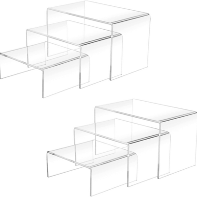 亚克力展示架，透明展示架，桌面收藏展示收纳。适用于小雕像、产品、家居桌面展示