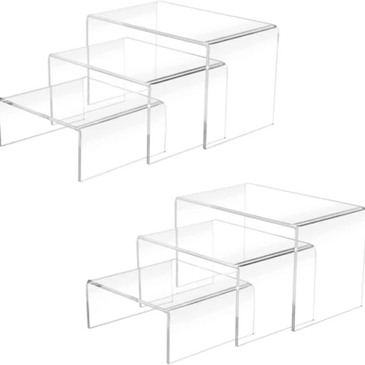 亚克力展示架，透明展示架，桌面收藏展示收纳。适用于小雕像、产品、家居桌面展示