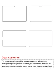 一片式超高清钢化玻璃屏幕保护膜，适用于各种平板电脑型号，防刮，表面光滑，无气泡，易于安装屏幕保护必需品，适用于日常防护、办公室、家庭平板屏幕保护膜配件防水防震防摔防刮 - 無色 - 查看 10