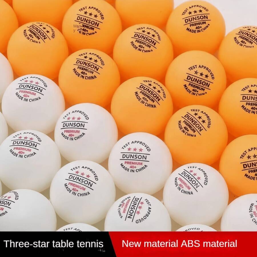 10pcs ABS Material 40+ Super White And Yellow Table Tennis Balls, Suitable For Training And Competition