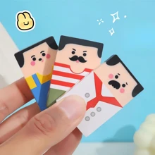 2件/4件/8件/12件/24件新奇光头橡皮擦，搞怪文具学习用品，可爱卡通趣味橡皮擦，课堂小礼物