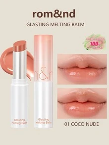 Rom&nd Romand GLASTING MELTING BALM 柔霧融化唇膏 No.01 3.5g/0.12oz，柔滑融化薄膜質地，溫柔透亮光澤色，便攜口袋尺寸，輕盈舒適日常護唇，韓美妝，Olive Young，禮物 - 玻璃01 - 查看 1