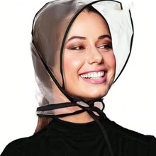 1/3/5 piezas Poncho de lluvia transparente y a prueba de agua con visera, protege el peinado, sombrero de lluvia de plástico, sombrero a prueba de viento y lluvia unisex, sombrero de lluvia portátil y conveniente