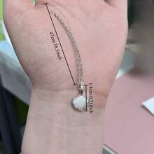 5-Piece Moonlight White Necklace Set: Alloy And Synthetic Materials, Shell-Shaped Glitter Butterfly Pendant, Suitable For Daily Wear And Gift Giving, Versatile For Various Occasions