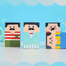 2件/4件/8件/12件/24件新奇光头橡皮擦，搞怪文具学习用品，可爱卡通趣味橡皮擦，课堂小礼物