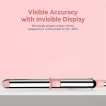 UKLISS Alisador e Modelador de Cabelo Profissional de Titânio 2 em 1 - Placas Cerâmicas de Alto Brilho, Aquecimento Rápido em 30s, Voltagem Dual 110-240V para Viagens, Ferramenta de Styling de Nível Salão para Cabelos Lisos e Cacheados