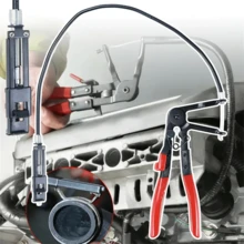 1PC/2PCS Hose Clamp Pliers, Disassembly Kit With Long Steel Wire Spring Hose Clamp, Manual Tool Pliers With Wire Bundle, Suitable For Car Maintenance Manual Tool Set - Red - View 6