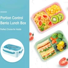 33.81oz Bento Lunch Box With Utensils, Microwave Divided Meal Prep Container, Leak Proof Food Storage For Office, School, College, Outdoor Dining, Back To School Essentials - Multicolor - View 8