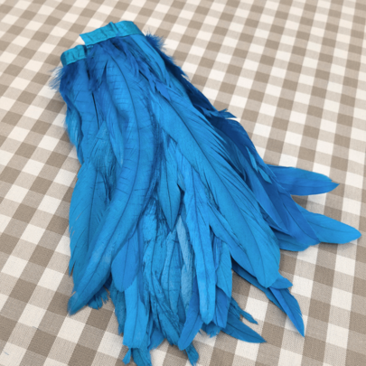 1 Yard Holmgren Natural Rooster Feather Decoration - Realistic Feather Decoration For Feather Capes, Capes, Gloves, Dress Clothing And Home Party Decorations (Natural Look) For Dresses, Crafts, Decorations, Detailed Crafts