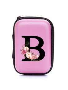 Túi đựng đồ chữ cái A-Z màu hồng EVA, in họa tiết hoa hồng trắng, lý tưởng để đựng dây cáp du lịch, dây USB, phụ kiện điện tử, tai nghe lễ hội âm nhạc và đồ dùng công nghệ khi đi du lịch, đi làm, đi học, ở ký túc xá. Món quà tuyệt vời cho Ngày Nhà giáo. - Nhiều màu - Xem 21