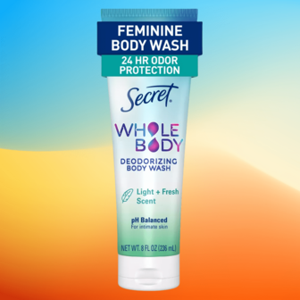 Secret Luxe Aluminum-Free Body Wash 8oz - 24H Deodorizing Light Fresh Scent For Women - All-Day Freshness