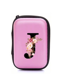 Túi đựng đồ chữ cái A-Z màu hồng EVA, in họa tiết hoa hồng trắng, lý tưởng để đựng dây cáp du lịch, dây USB, phụ kiện điện tử, tai nghe lễ hội âm nhạc và đồ dùng công nghệ khi đi du lịch, đi làm, đi học, ở ký túc xá. Món quà tuyệt vời cho Ngày Nhà giáo. - Nhiều màu - Xem 15