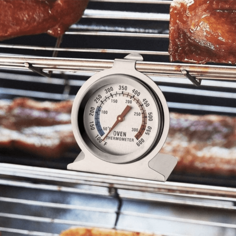 Termômetro de Forno Inox Analógico Culinário Até 300° A Gás E Elétrico Perfeito Para Churrasco Costela Pizzaria