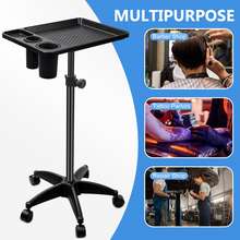 Salon Tray On Wheels, Salon Rolling Tray With Adjustable Height, Hair Stylist Tray, Suitable For Tattoo Tray And Dental Tray Rolling Tray, Salon Tray, Salon Station, Tattoo Tray, Salon Tray On Wheels, Stylist Tray - Black 158 - View 6