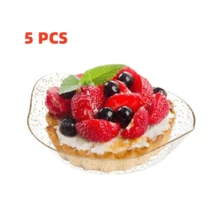 200/100/50 件 1 盎司迷你甜点盘，塑料小号闪光金色开胃菜盘，用于盛放开胃菜、芝士蛋糕、草莓、冰淇淋 - 金色 - 查看 14