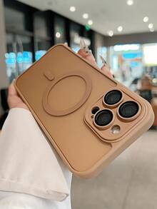 CteGlodrix Luxury Matte Wireless Charging Shock-Proof Phone Case, Compatible With Apple 17/16/15/14/13/12/11 Pro Max, With Semi-Transparent Armor Protective Cover - Baby Pink - View 8