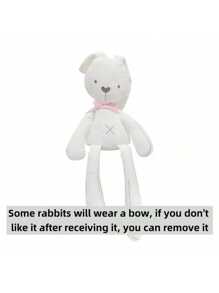 1 Peça Brinquedo de Pelúcia de Coelho Bordado Personalizado, Pode Bordar Texto, Nome, Aniversário, Logotipo, Presente Ideal para Dia dos Namorados, Aniversário, Cor de Bordado Personalizável, Textura Suave, Presente Surpresa, Coelho Elegante, Coelho Fofo, Presente para Pais, Namorada, Dia do Professor, Batizado, Festa, Halloween, Natal