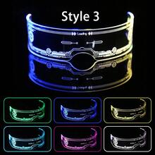 新款LED防护眼镜，7种颜色可选，未来感设计，11种灯光模式，适用于蜂窝灯光秀、夜店、DJ派对、嘉年华和角色扮演装饰。 - 科技眼鏡 - 查看 15